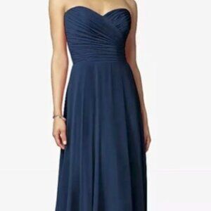 After Six Bridesmaid Dress Midnight Navy Blue Style 6639 Size 4